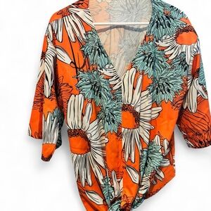 Floral Orange Women's Top